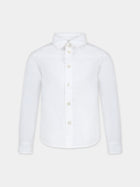 Camicia bianca per bambino con iconico aquilotto,Armani Junior,8N4CJ0 1N06Z 0100